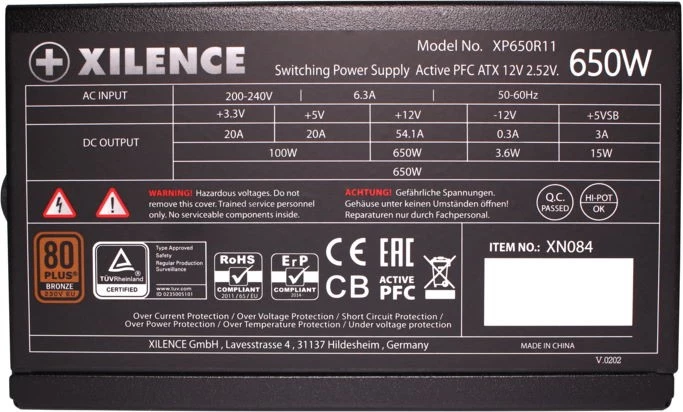 Xilence Performance A+ III 650 Вт 24+8 (4+4) pin не модульный