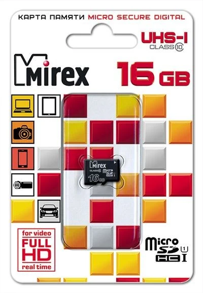 Mirex microSDHC Class 10 UHS-I 16 ГБ