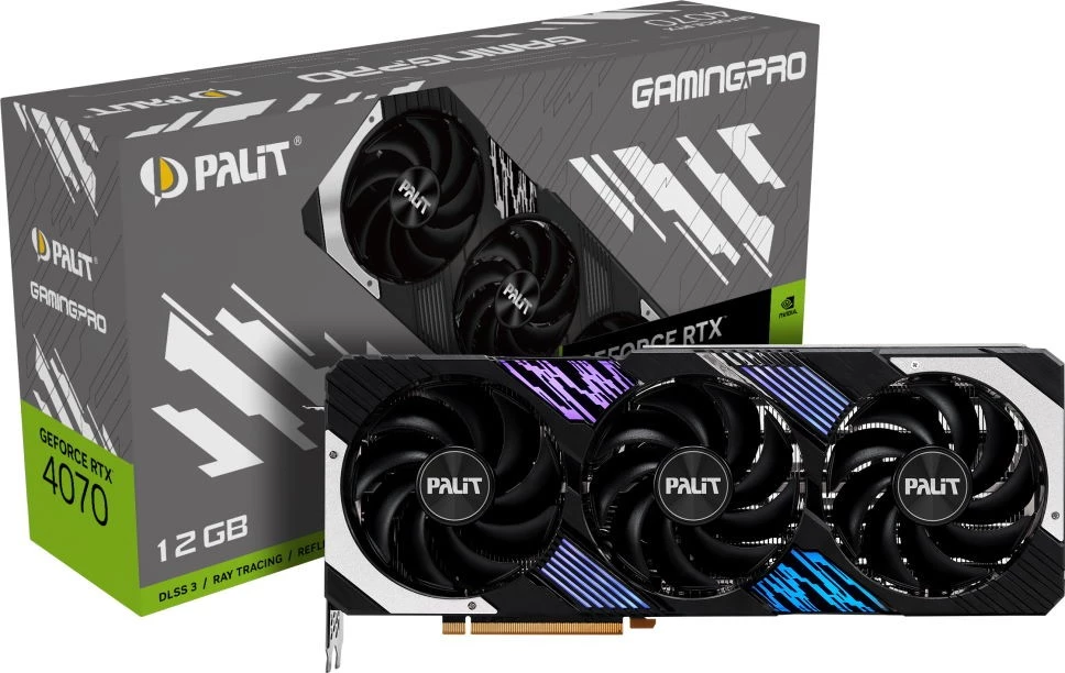 Palit GeForce RTX 4070 GamingPro 12 ГБ / 2475 МГц