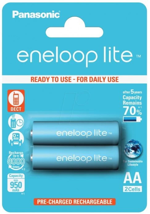 Panasonic Eneloop Lite 2xAA 950 mAh