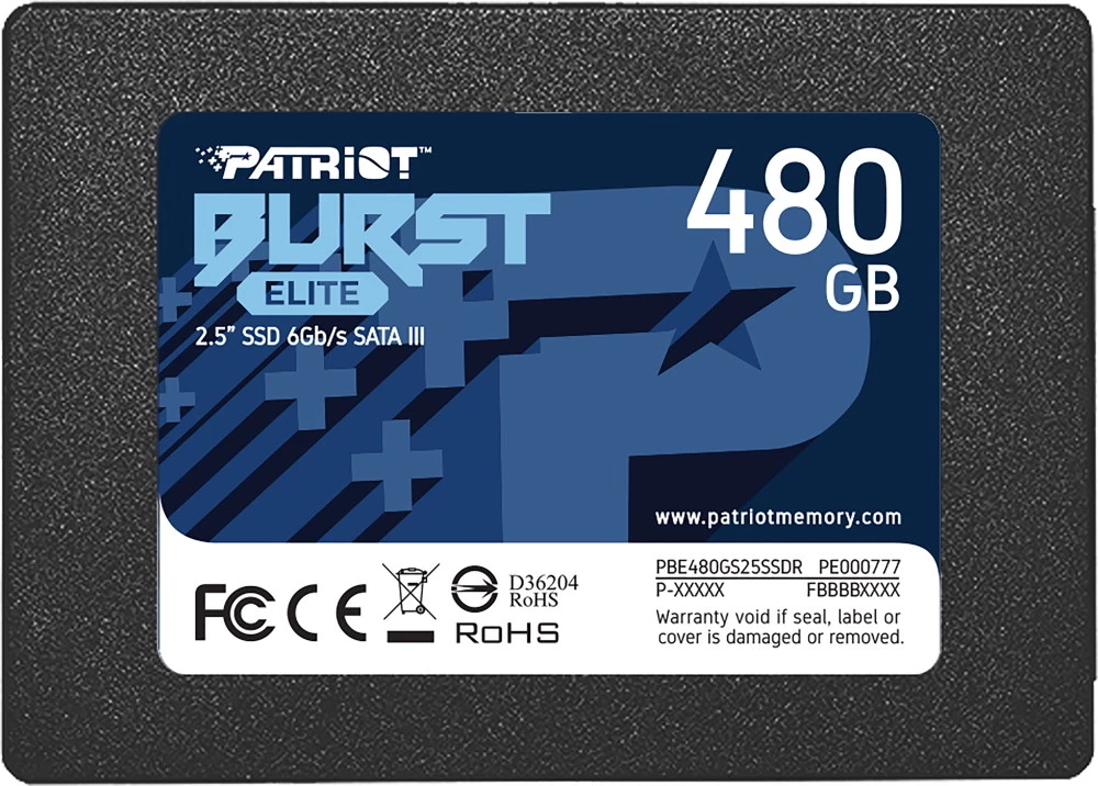 Patriot Memory Burst Elite PBE480GS25SSDR 480 ГБ