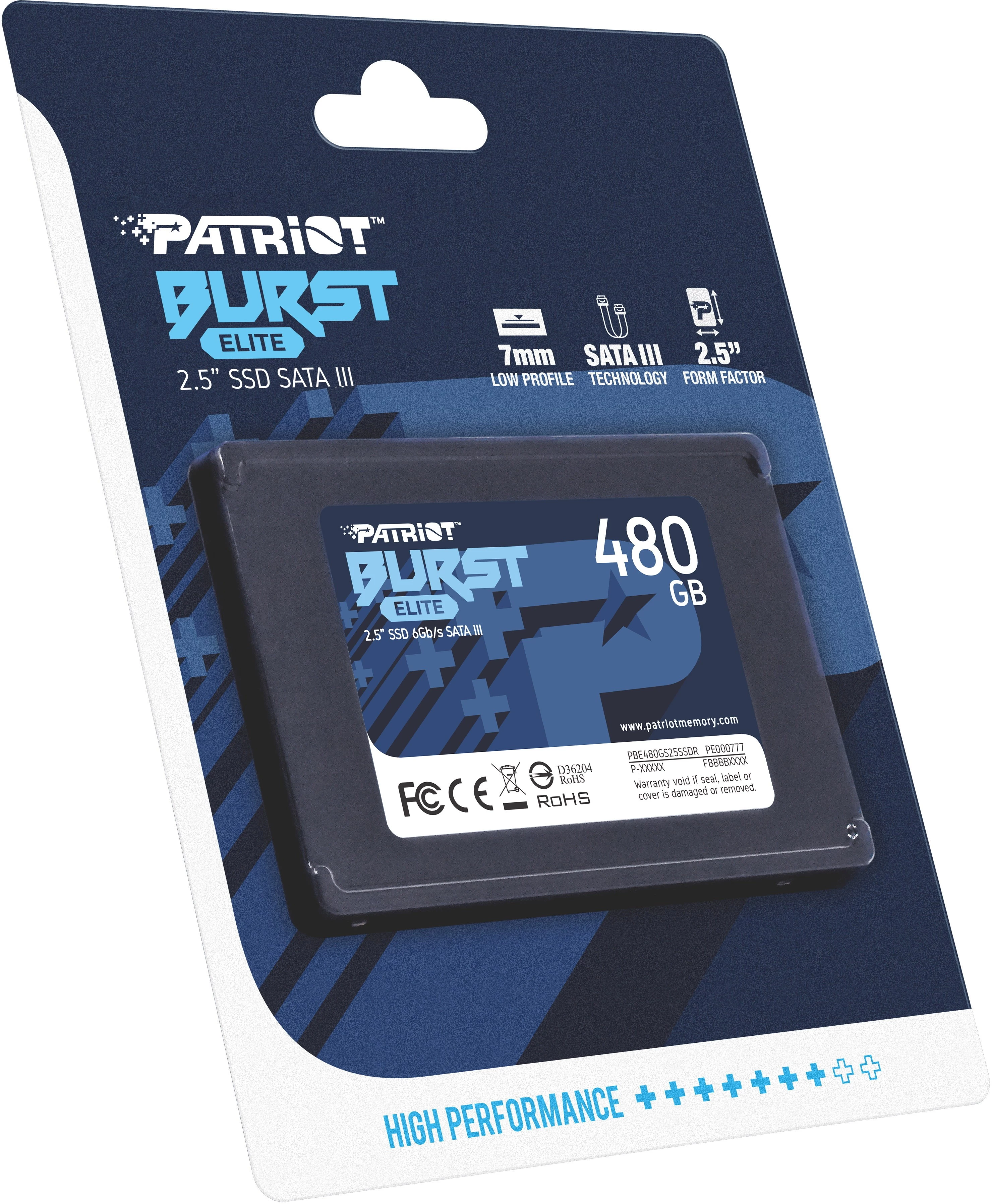 Patriot Memory Burst Elite PBE480GS25SSDR 480 ГБ