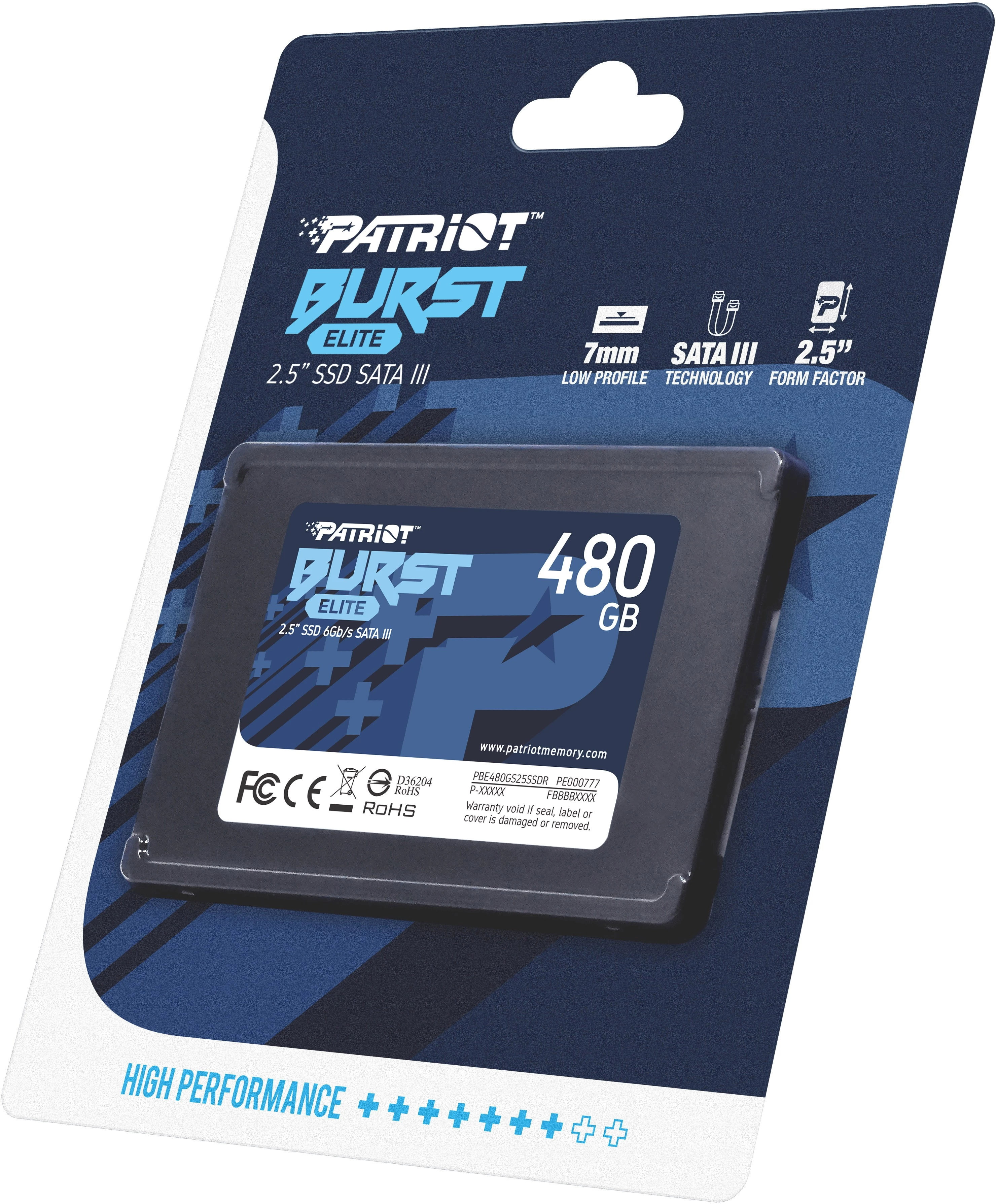 Patriot Memory Burst Elite PBE480GS25SSDR 480 ГБ