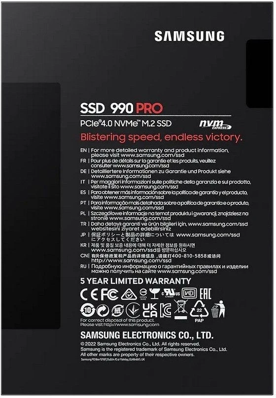 Samsung 990 PRO MZ-V9P2T0BW 2 ТБ без радиатора